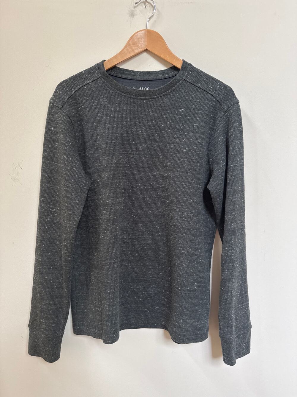 01.ALGO Shirt Mens Medium Gray Performance Baselayer Quick Dry Wicking Stretch M